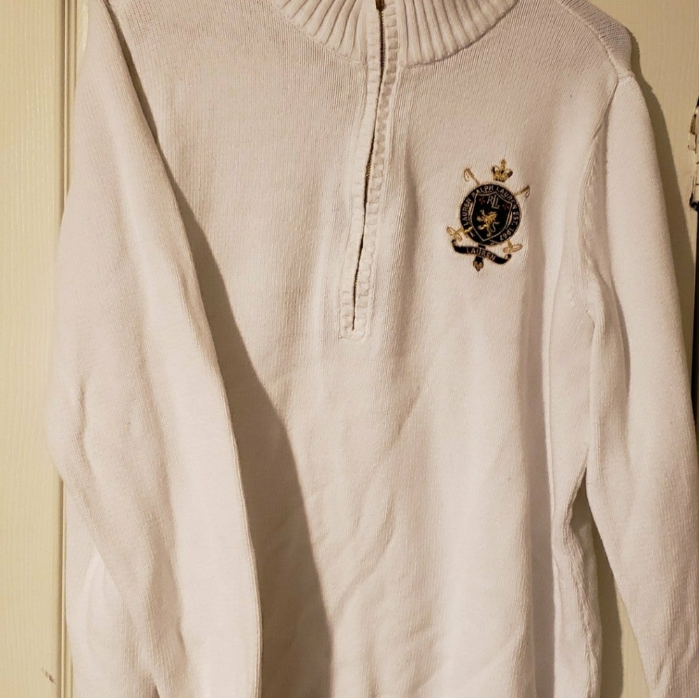 White crest pull over Lauren Ralph Lauren Sweater Womens